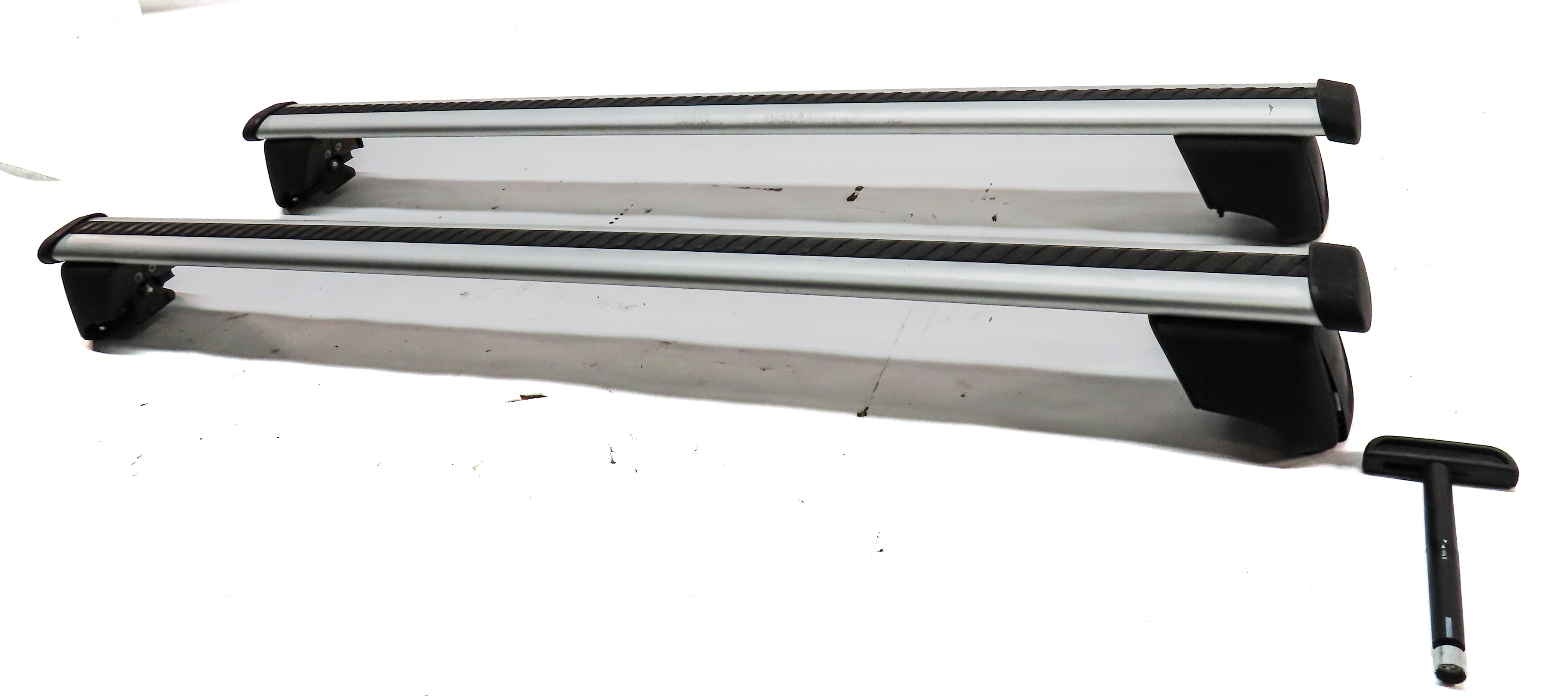 2013 AUDI Q5 (B8 8R) FRONT & REAR ROOF RACK LUGGAGE CARGO RACK SET w/ KEY TOOL — exact item pictured
